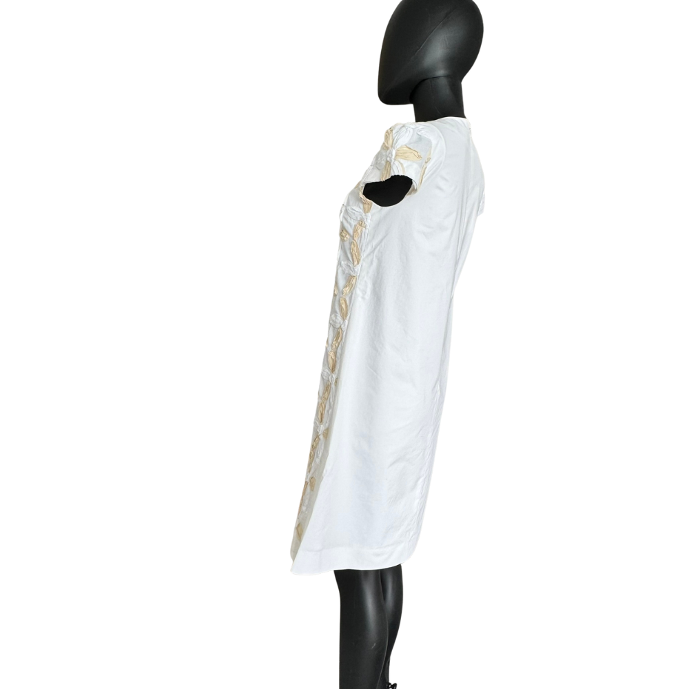 Floral Appliqué Shift Dress - BTK COLLECTIONS