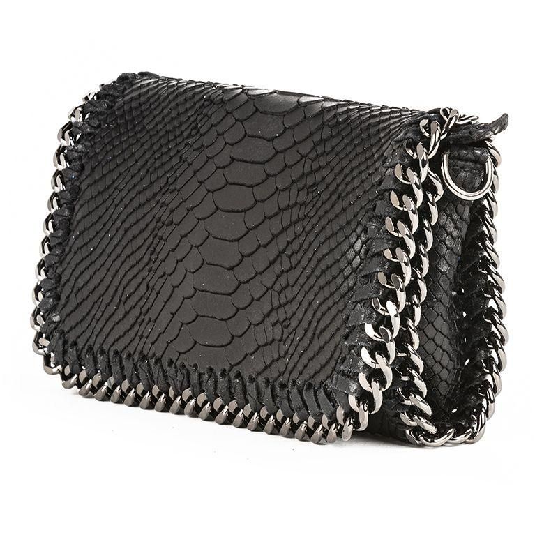 BLACK LEATHER CROSSBODY Handbag - BTK COLLECTIONS