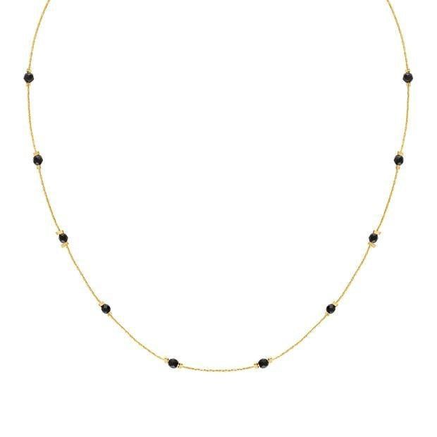 Journey Black Agate Beaded Necklace - BTK COLLECTIONS