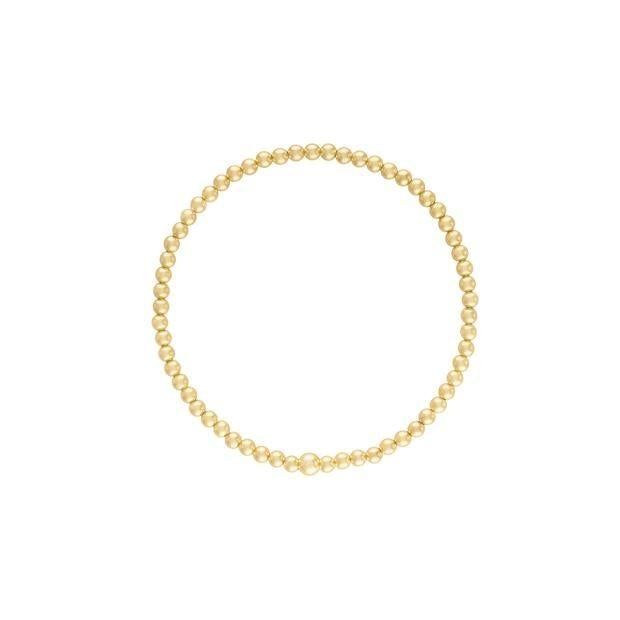 14K Gold Filled 3MM Bubble Bead Bracelet - Handmade Stackable