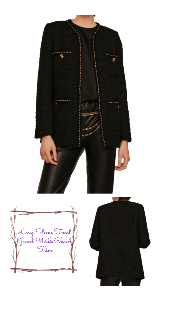 Making a Statement With the Long Sleeve Tweed Jacket With Chain Trim - BTK COLLECTIONS