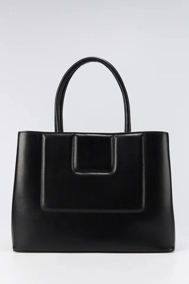 D'ESTRÉE Tadao Quilted Calfskin Tote Bag - Black & Tan