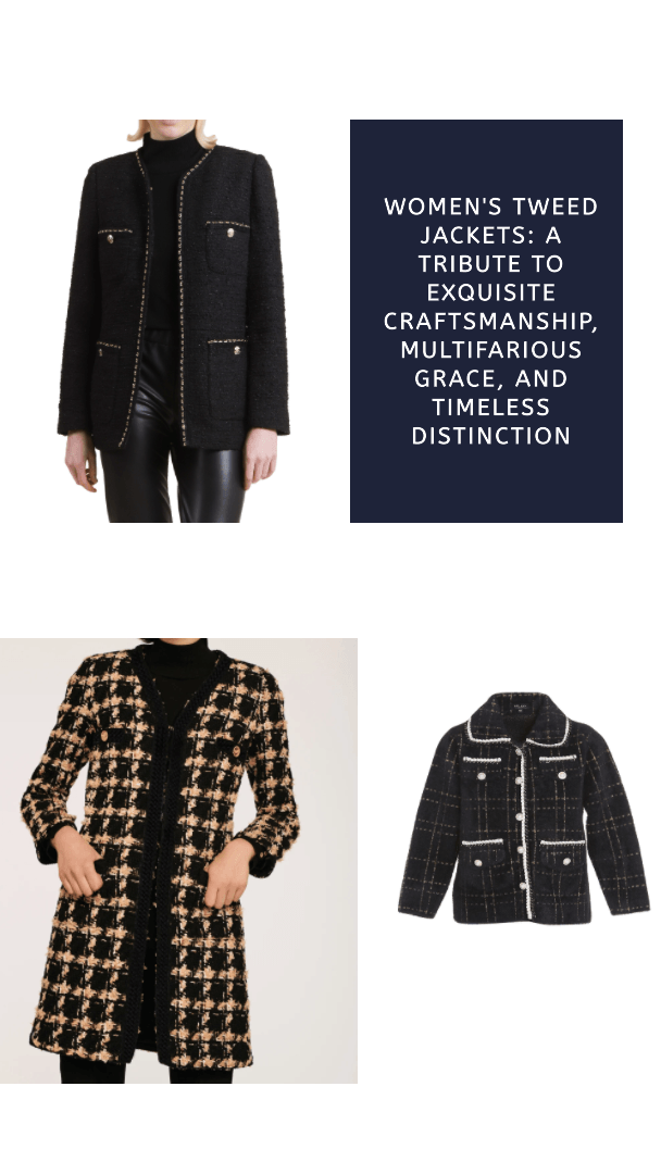 Women's Tweed Jackets: A Tribute to Exquisite Craftsmanship, Multifarious Grace, and Timeless Distinction - BTK COLLECTIONS
