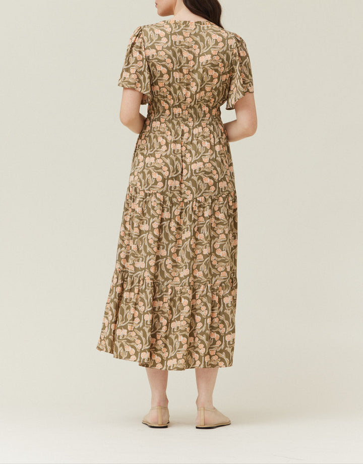 PRINTED MIDI DRESS