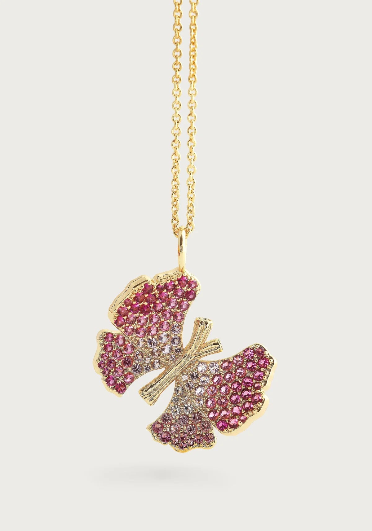 Butterfly Pink Pavé Necklace