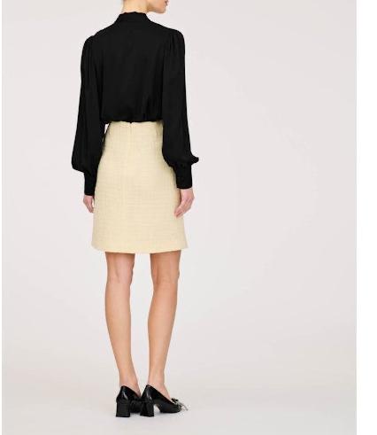 Beige Short Straight Skirt