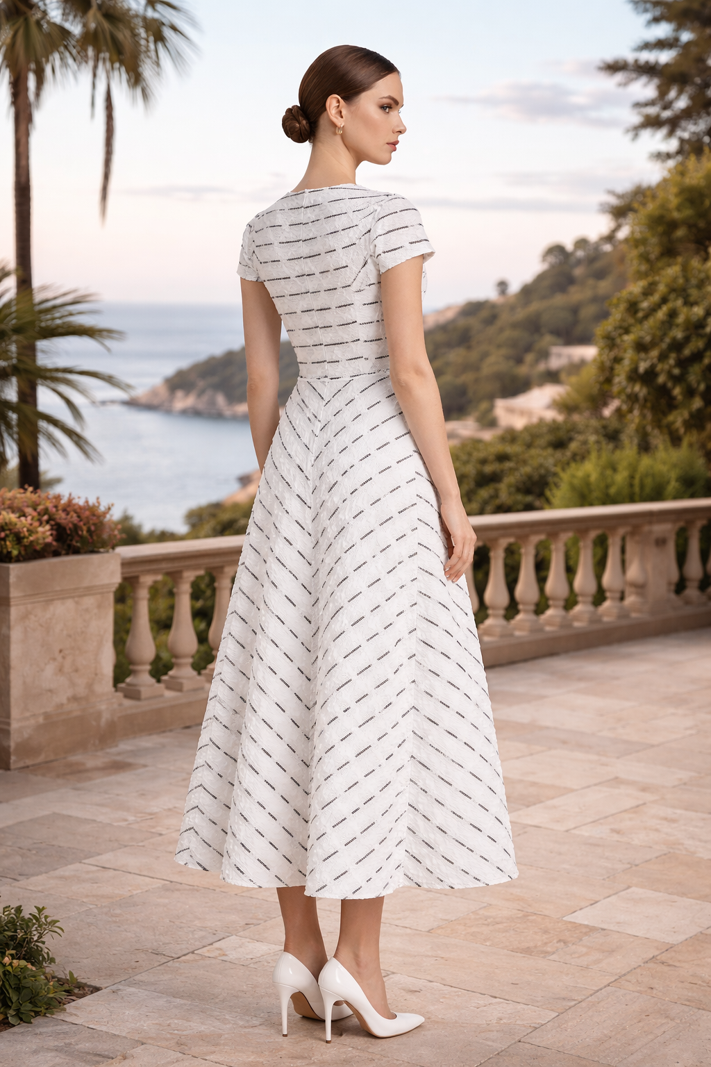 Breton Lace Midi Dress