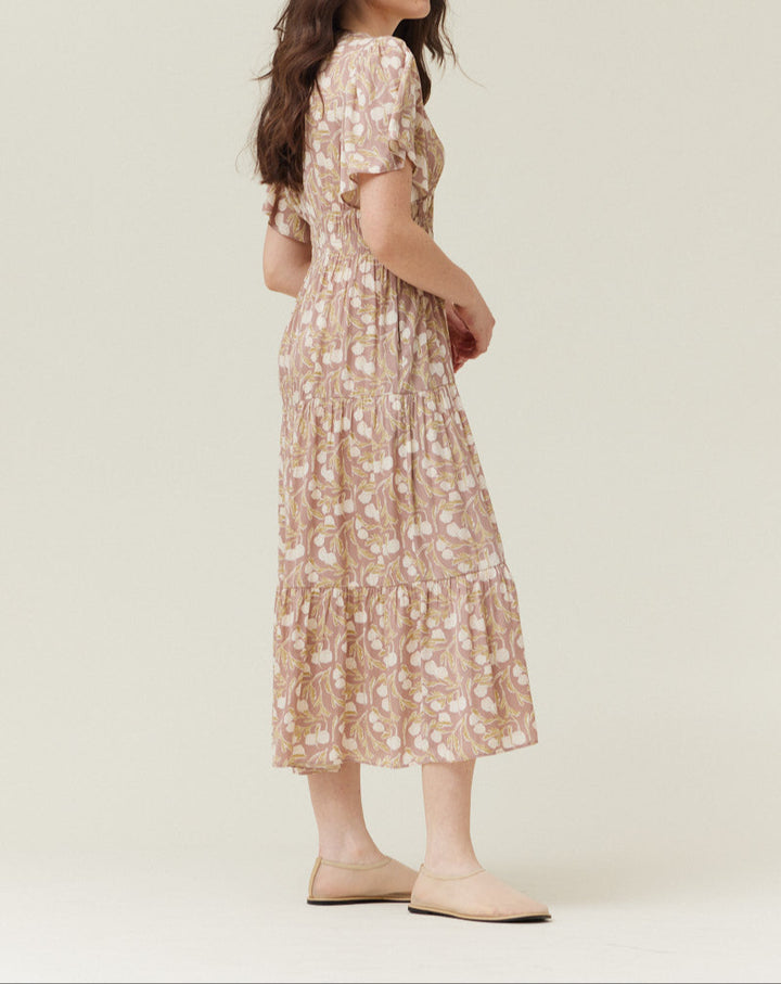 PRINTED MIDI DRESS