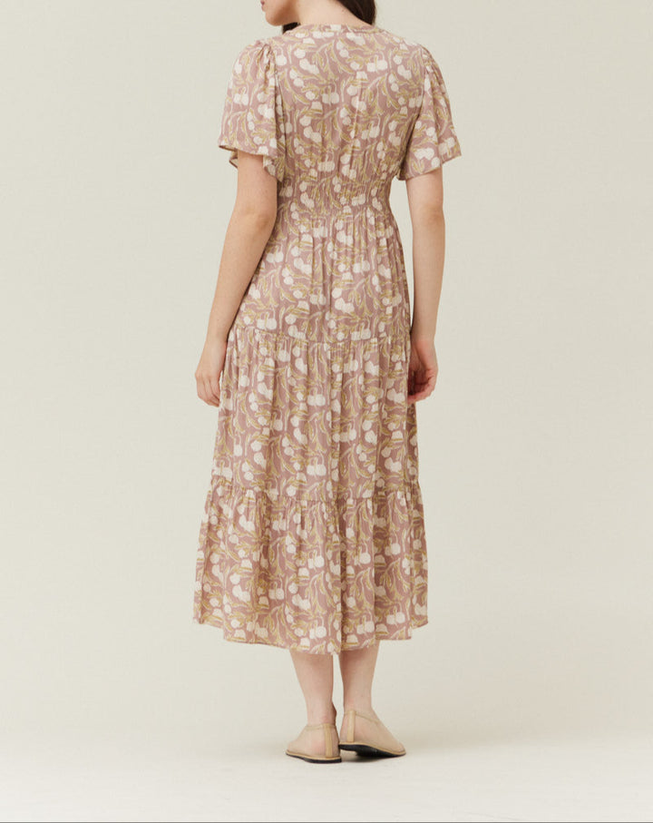 PRINTED MIDI DRESS