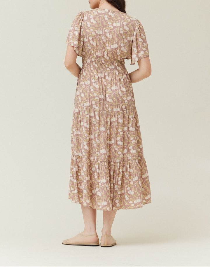 PRINTED MIDI DRESS