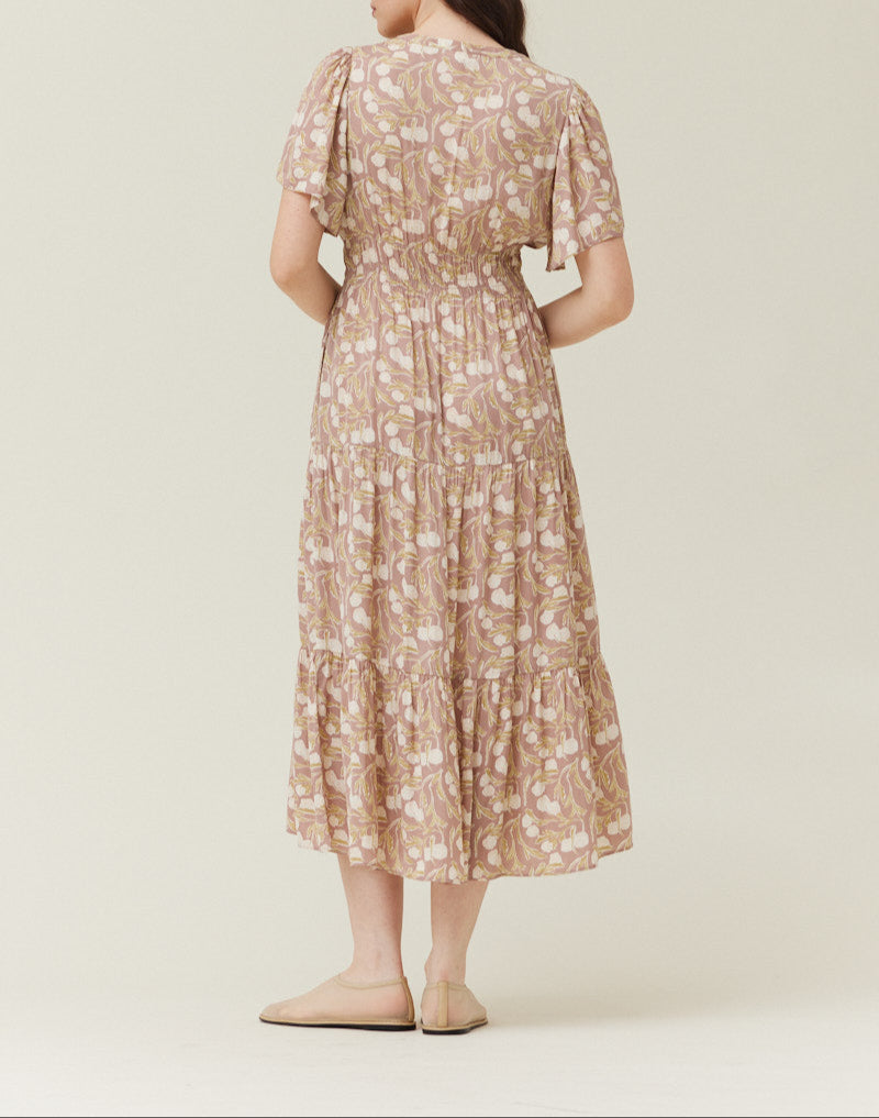 PRINTED MIDI DRESS - BTK COLLECTIONS