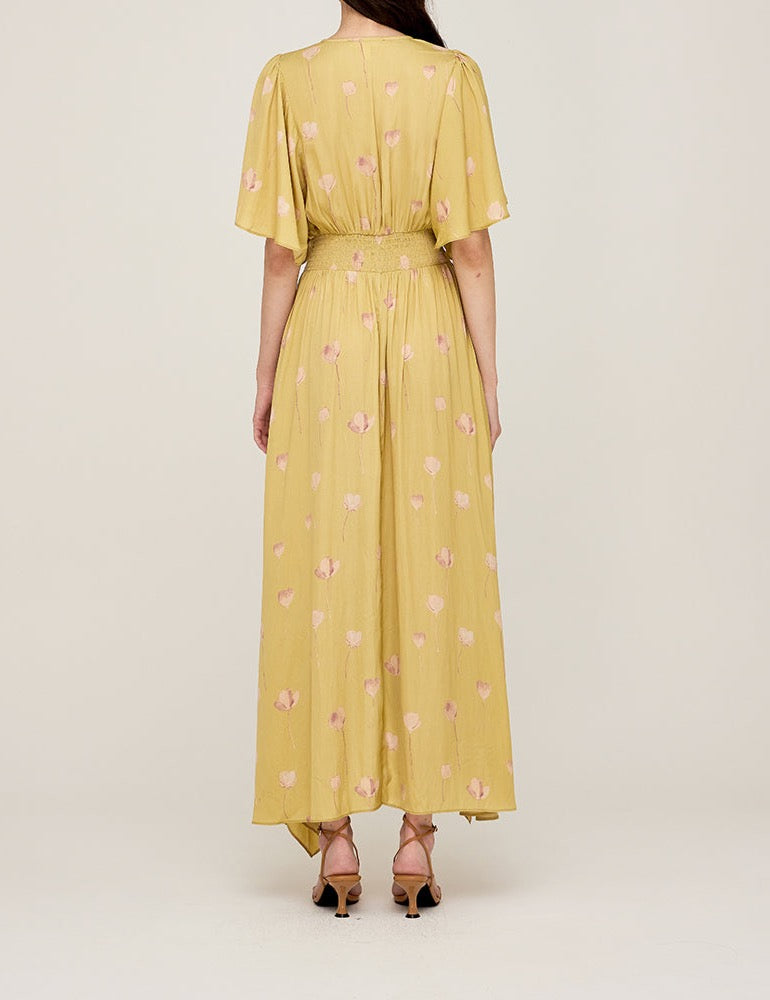 Linden Watercolor Floral Print Dress-Grade & Gather_BTK COLLECTION