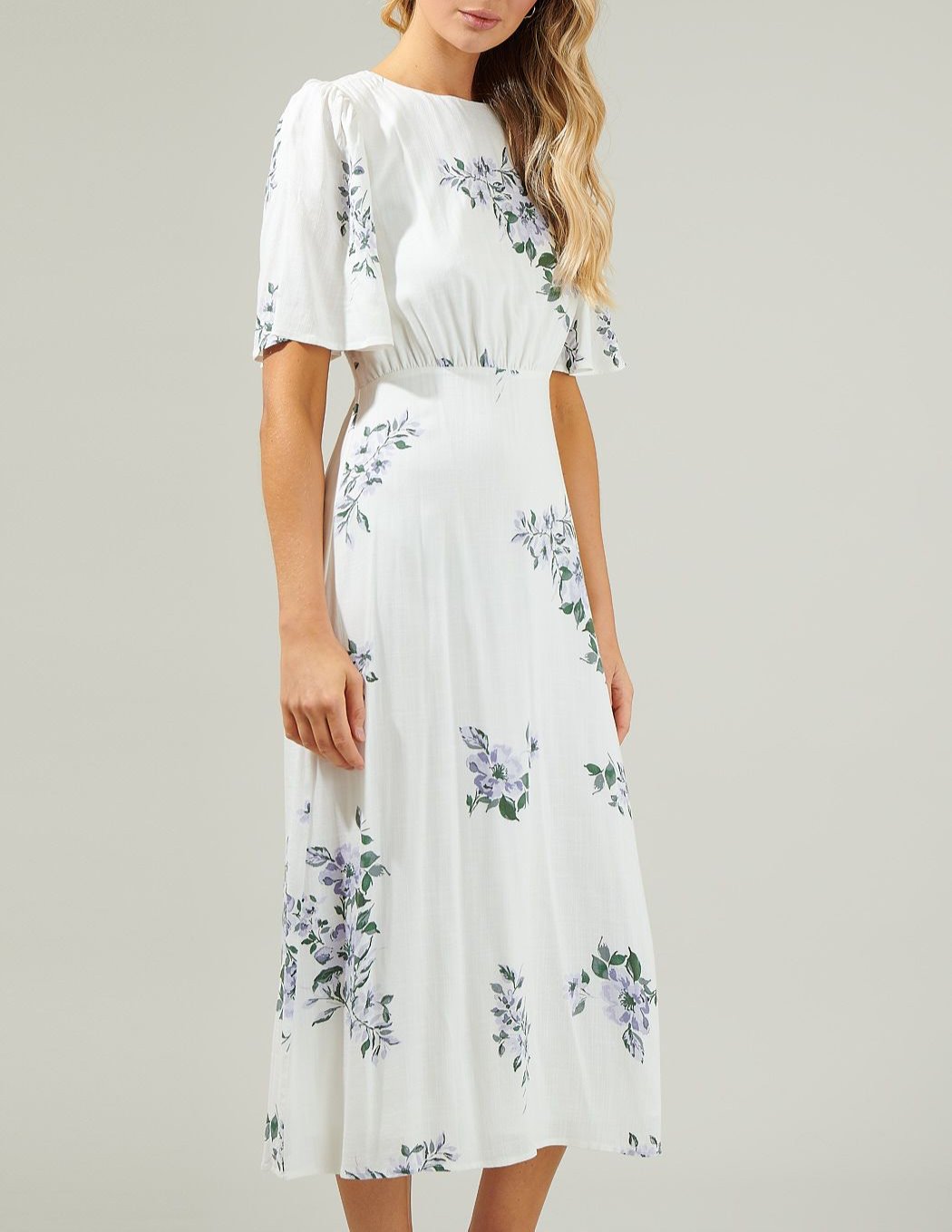 Porto Floral Smocked Midi Dress