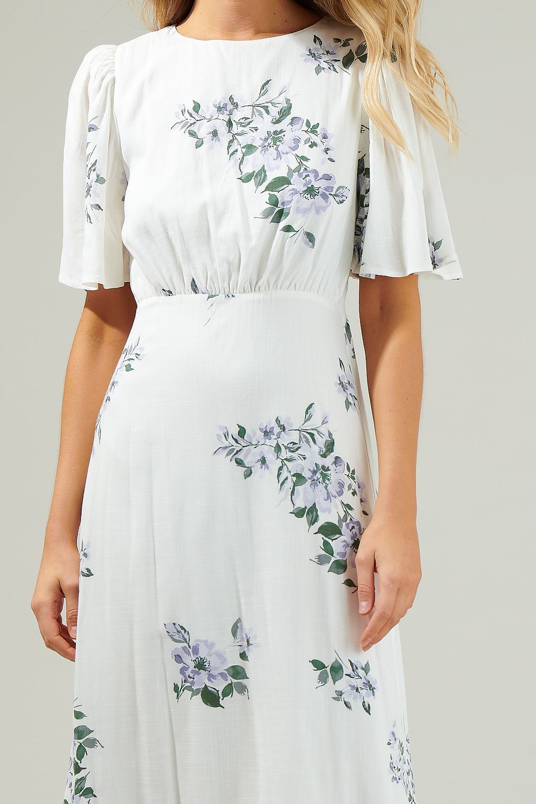 Porto Floral Smocked Midi Dress