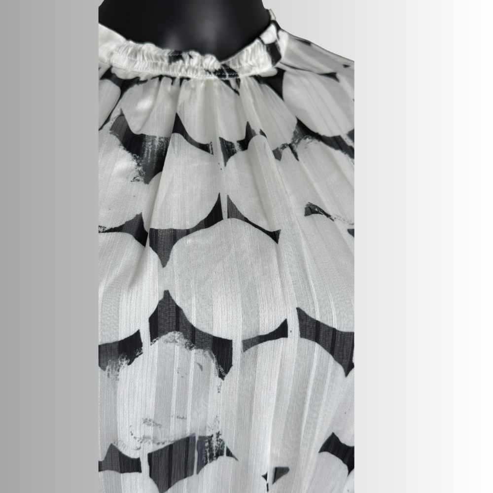 Round Chiffon Midi Dress