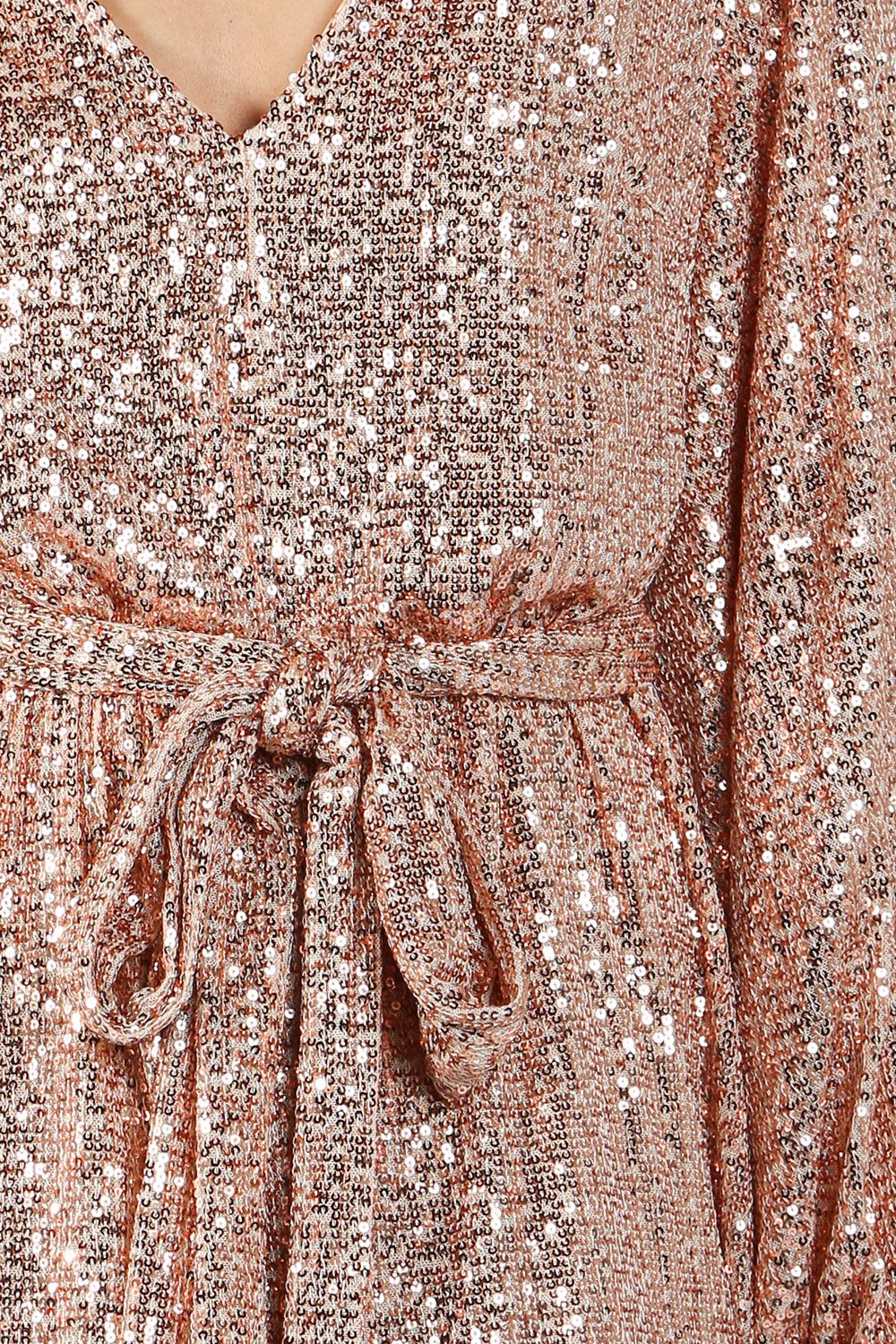 Miles Sequin  V-Neck Midi Dress