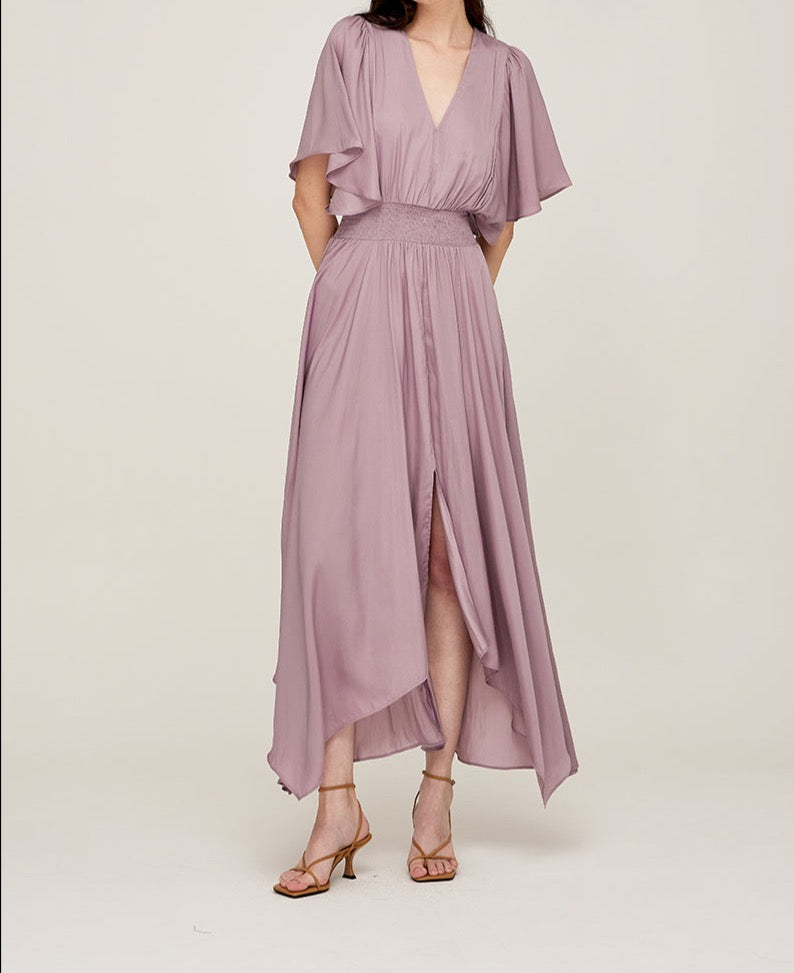 Soft Purple Unbalanced Skirt Maxi Dress_Grade& Gather_BTK COLLECTION