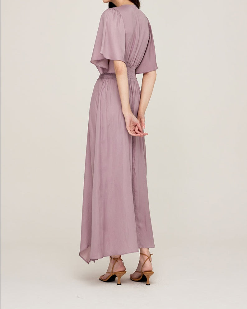 Soft Purple Unbalanced Skirt Maxi Dress_Grade& Gather_BTK COLLECTION