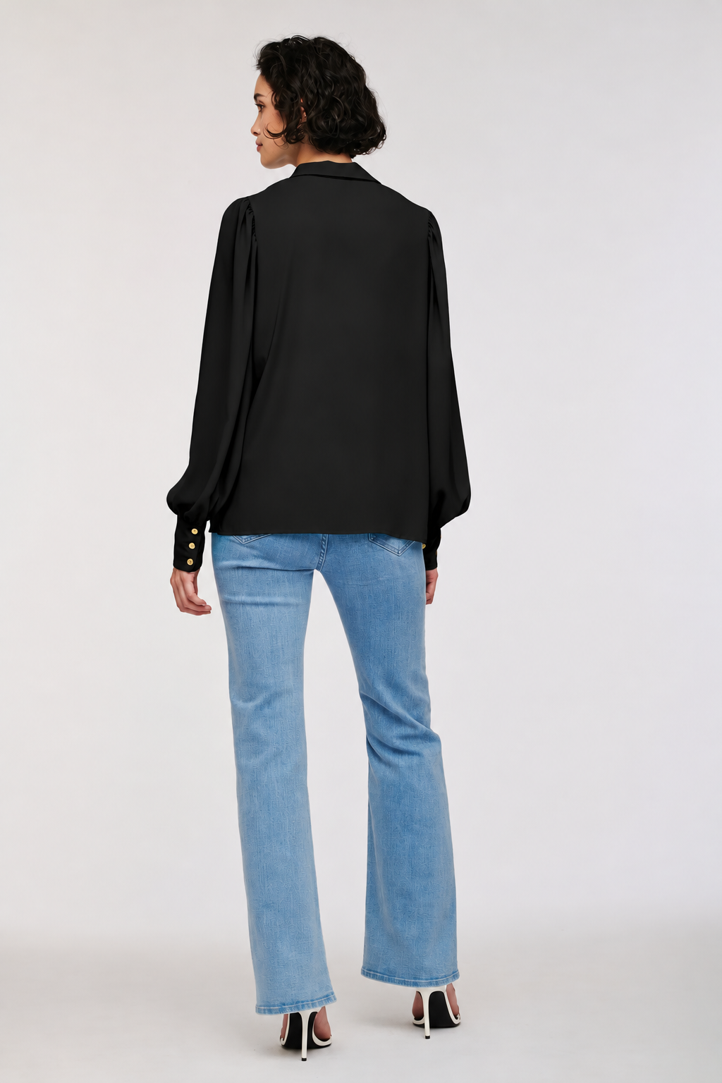 WEILL Paris Bow-Neck Long Sleeve Blouse – Black or Turquoise
