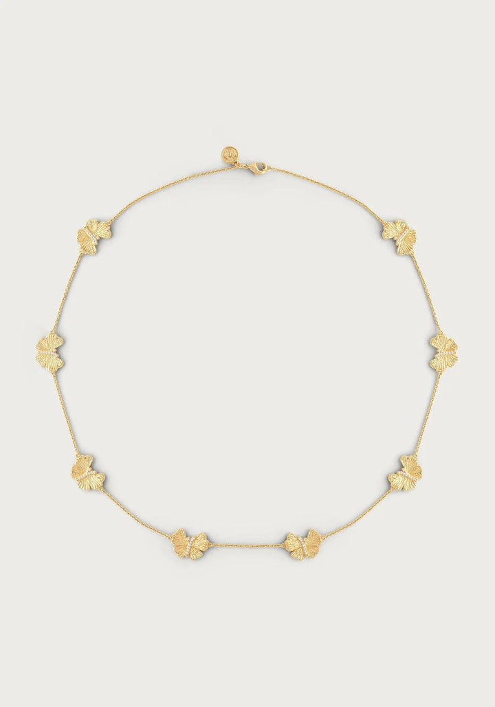 Butterfly Gold Station Necklace - BTK COLLECTIONS