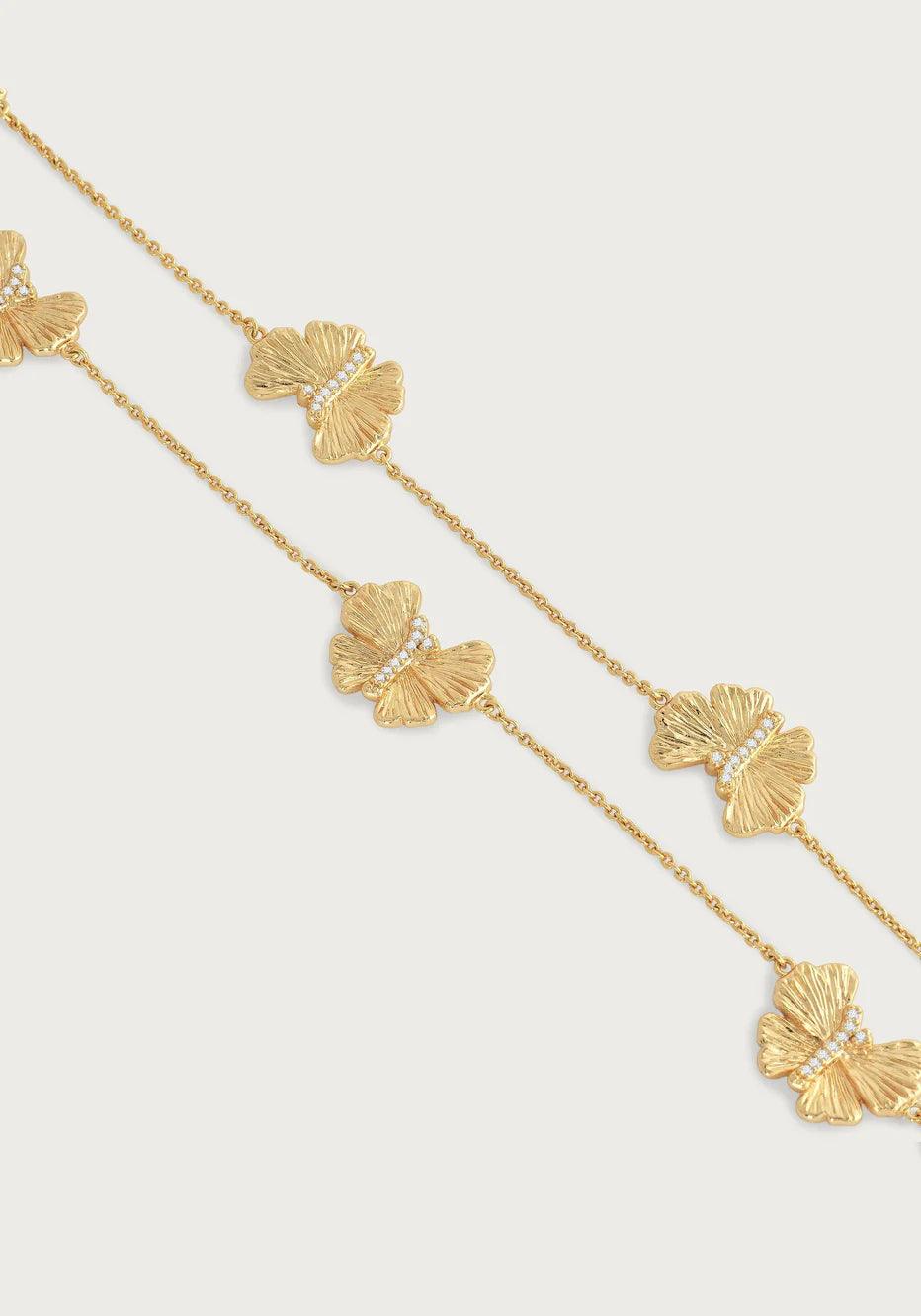 Butterfly Gold Station Necklace - BTK COLLECTION