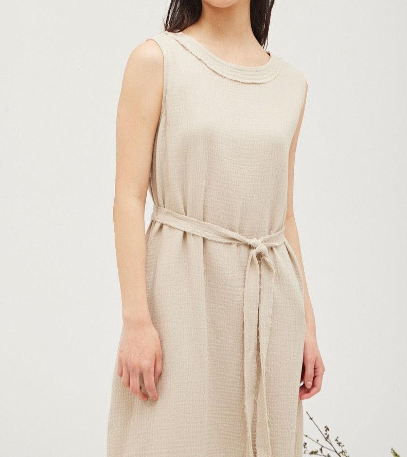 Cotton Gauze Sheath Dress - BTK COLLECTION