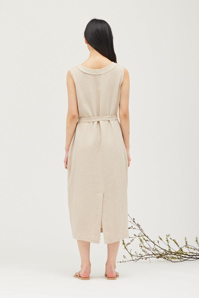 Cotton Gauze Sheath Dress - BTK COLLECTION