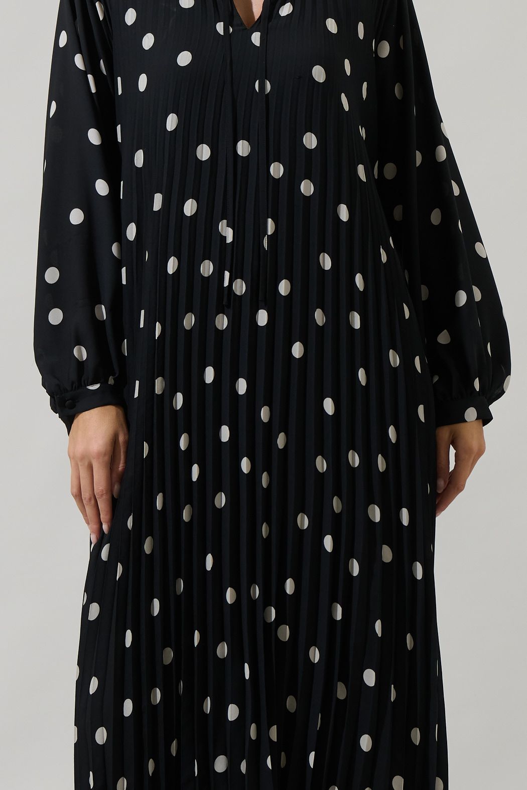 Kaline Polka Dot Marisa A-Line Midi Dress - BTK COLLECTIONS