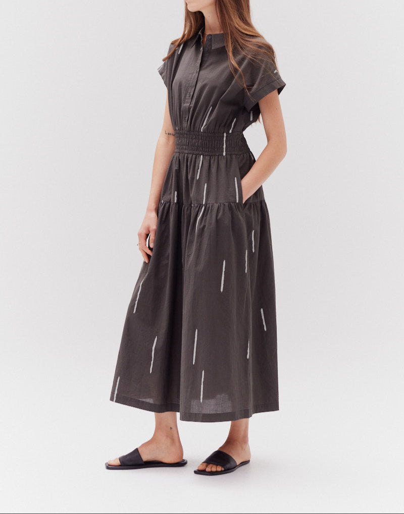 COTTON PRINT SHIRT DRESS - BTK COLLECTIONS