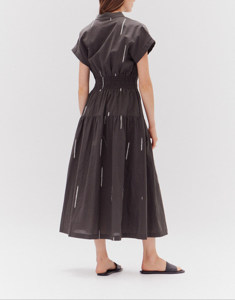 COTTON PRINT SHIRT DRESS - BTK COLLECTIONS