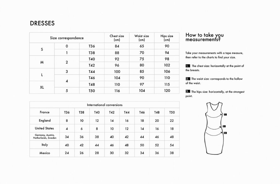 WEILL Size chart