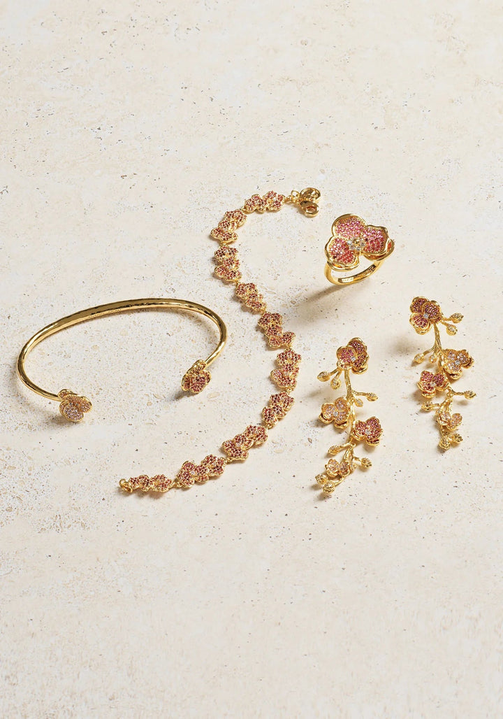 Orchid Pink Pavé Tennis Bracelet - BTK COLLECTIONS