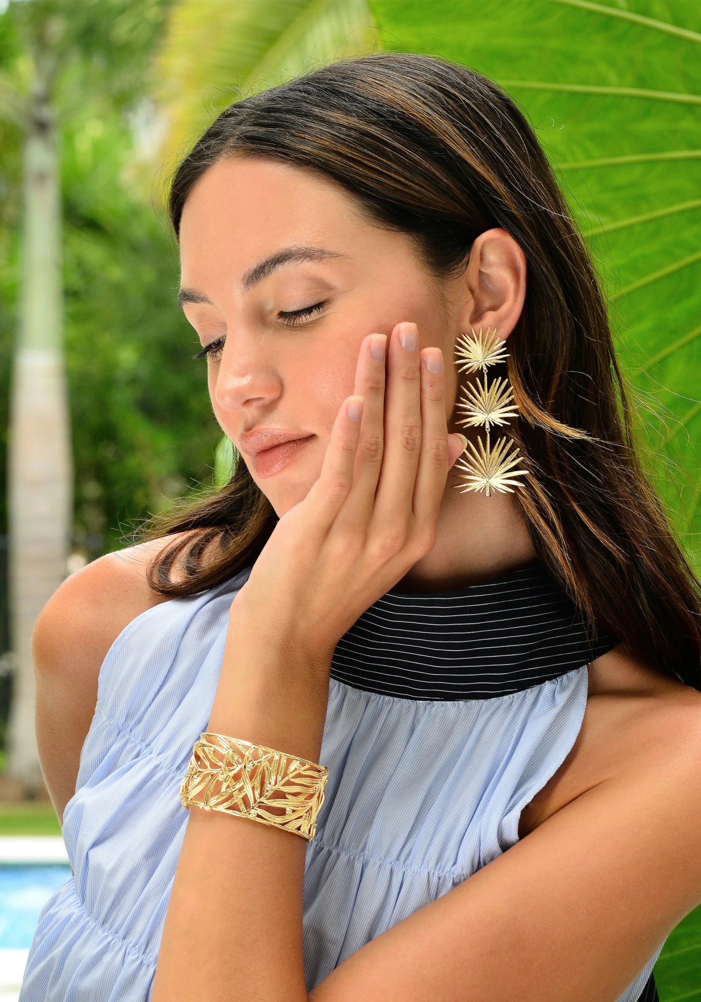 Palm Leaves Cuff - BTK COLLECTIONS