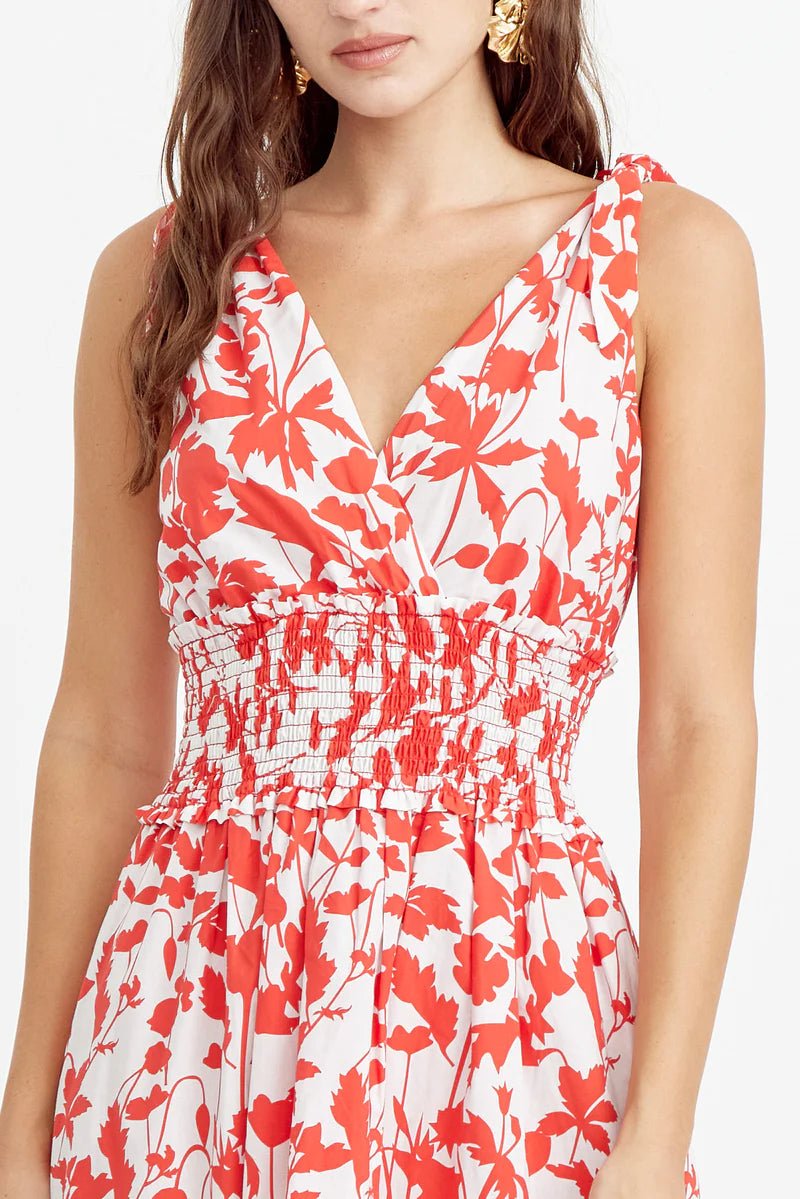 Pami Shoulder Tie Cotton Dress - BTK COLLECTIONS