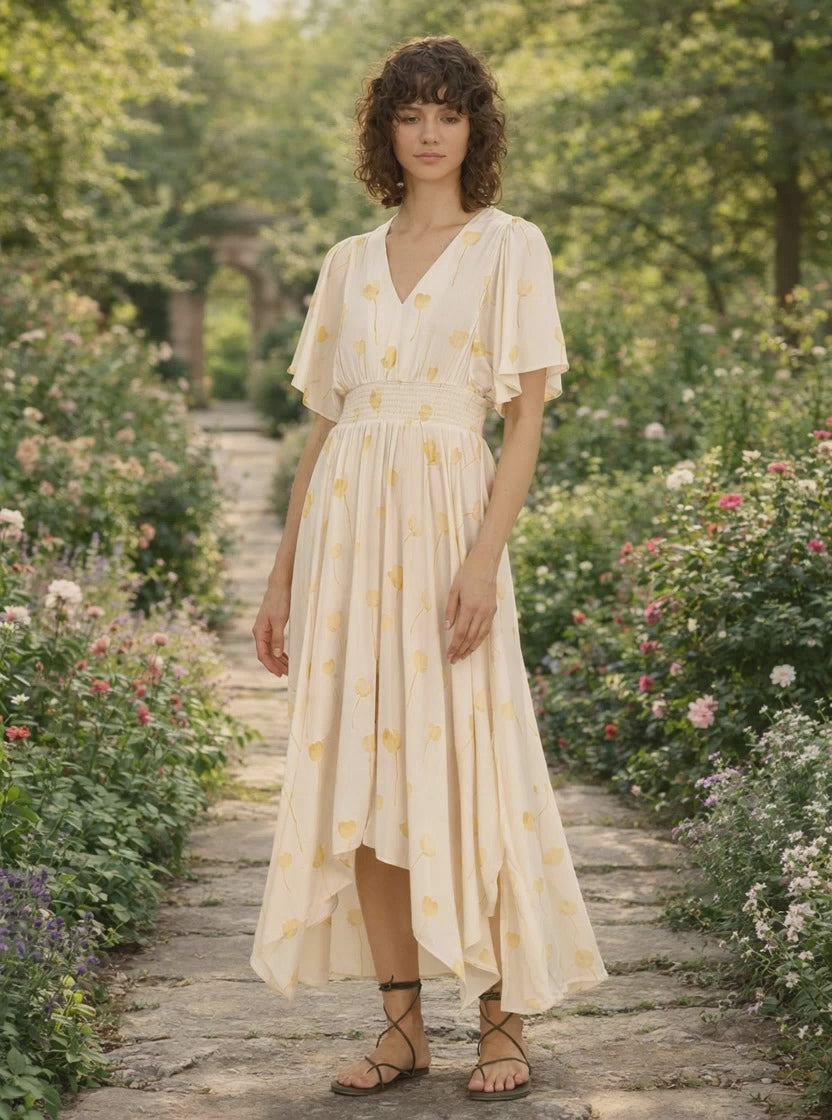 Watercolor Floral Maxi Dress-BTK COLLECTIONS