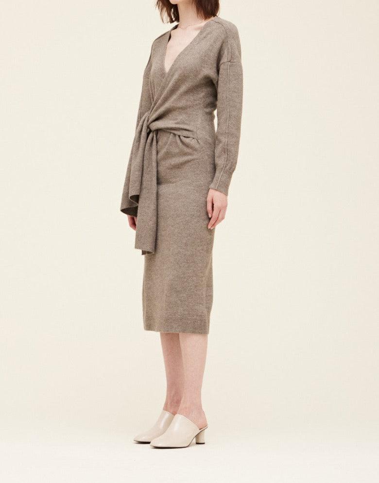 Side Tie Sweater Dress - BTK COLLECTION