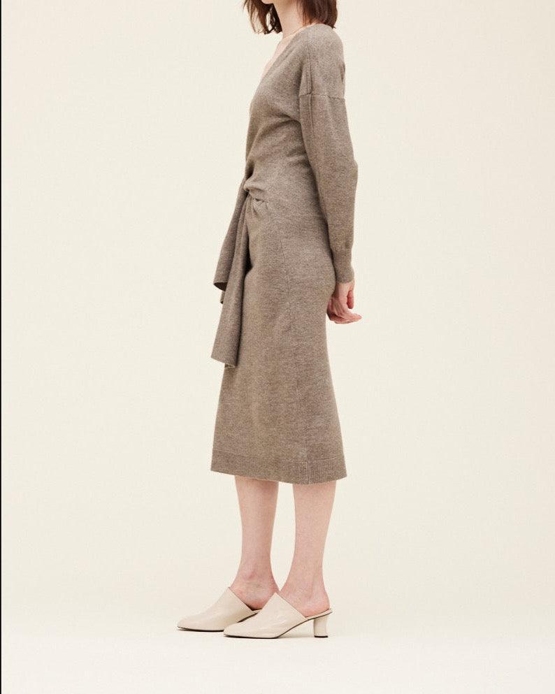 Side Tie Sweater Dress - BTK COLLECTION