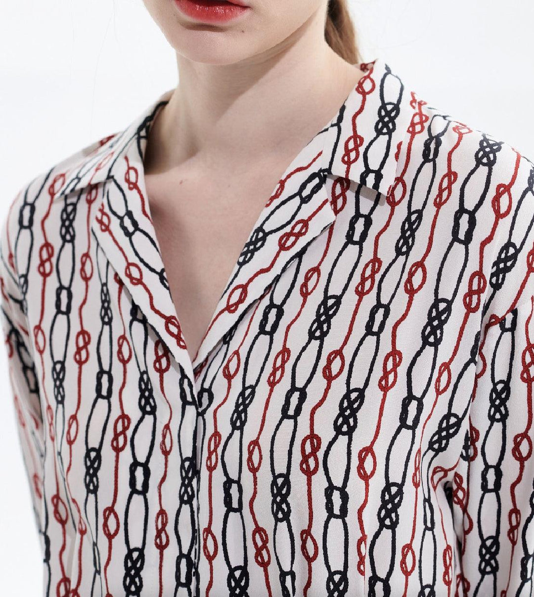 Silk Chain Printed Midi Dress - BTK COLLECTIONS