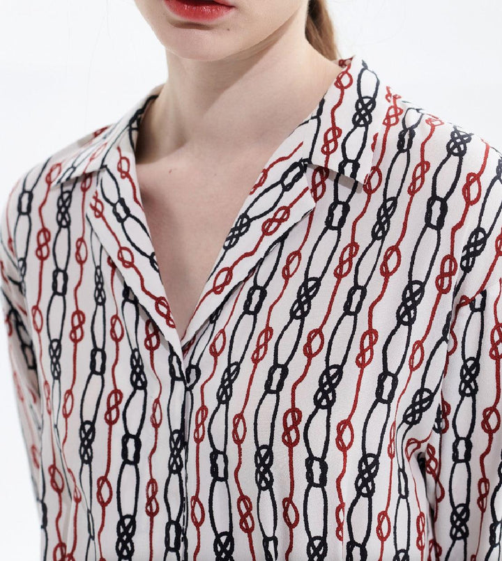 Silk Chain Printed Midi Dress - BTK COLLECTIONS