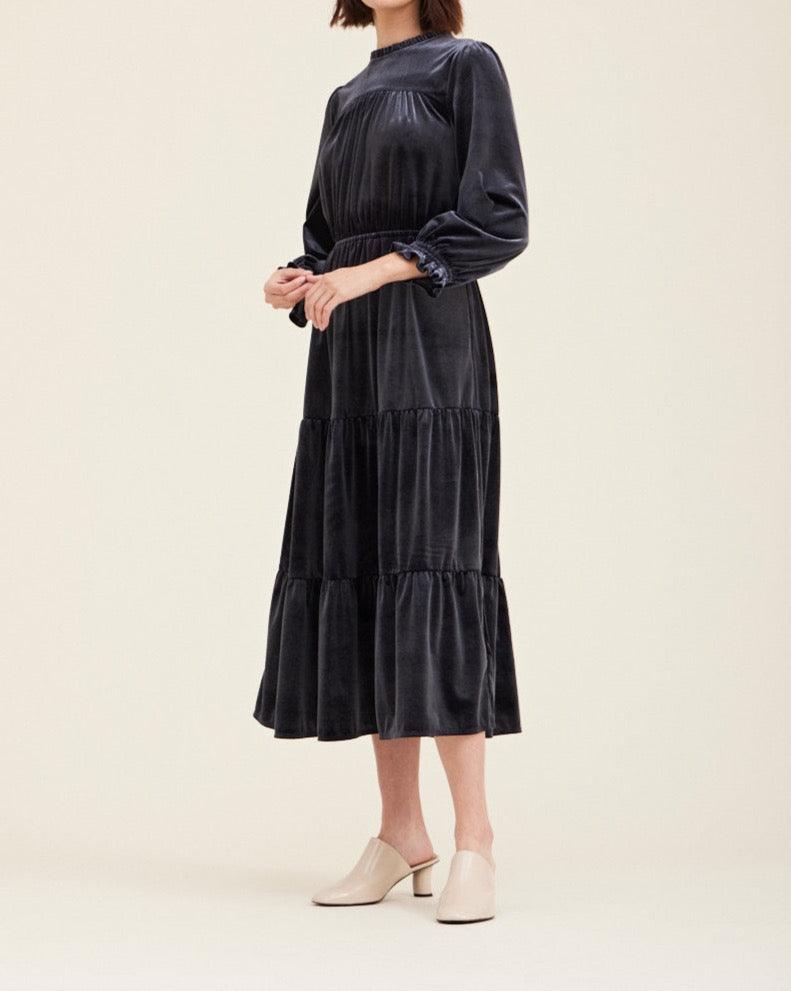 Velvet Midi Dress - BTK COLLECTION