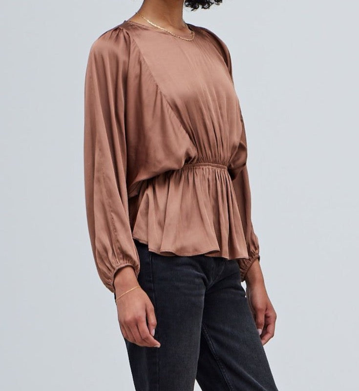 Back Tied Satin Blouse - BTK COLLECTION