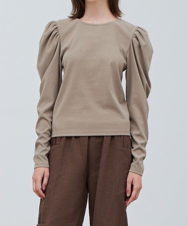 Basic Shirring Sleeve Blouse - BTK COLLECTION