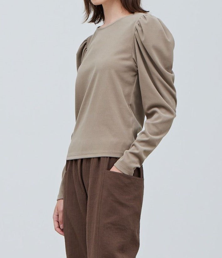 Basic Shirring Sleeve Blouse - BTK COLLECTION