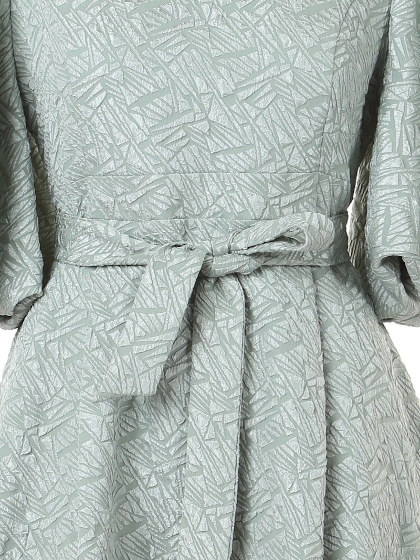 Boat Neck Embossing Textured Dress - BTK COLLECTION