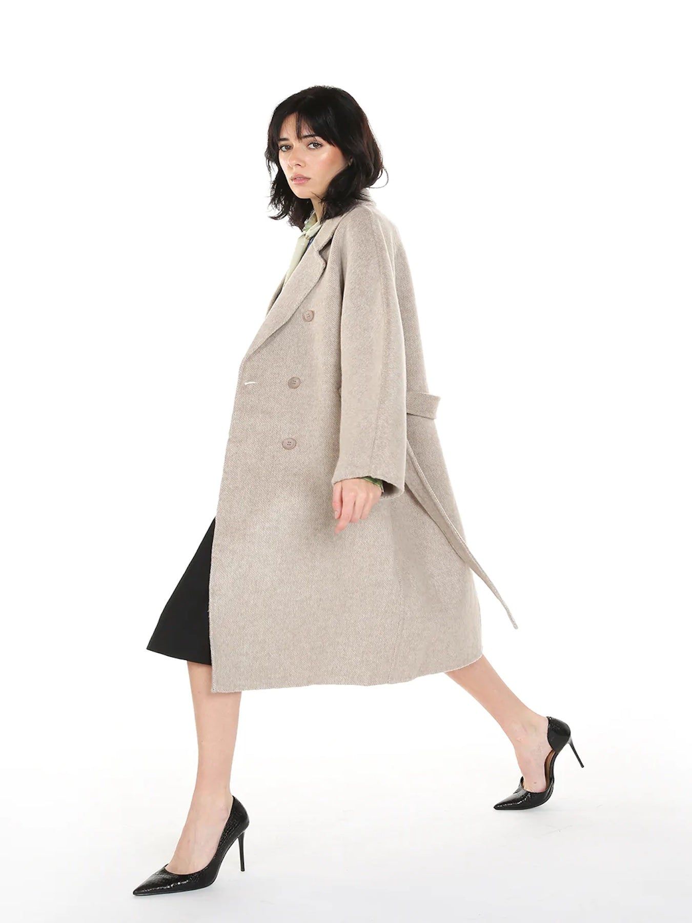 Classic Double Breasted Wool Coat - BTK COLLECTION