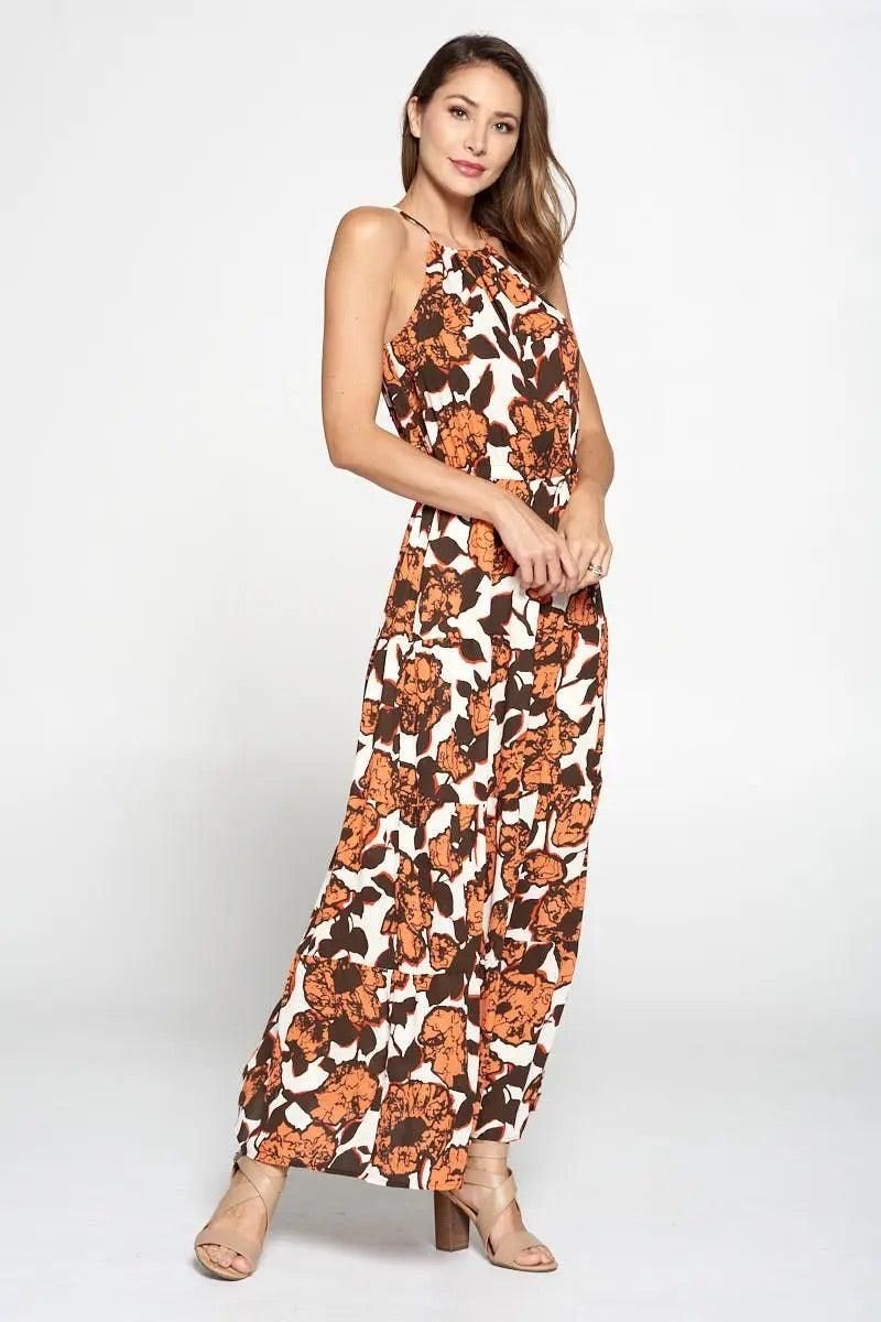 Halter Neckline Maxi Dress - BTK COLLECTION