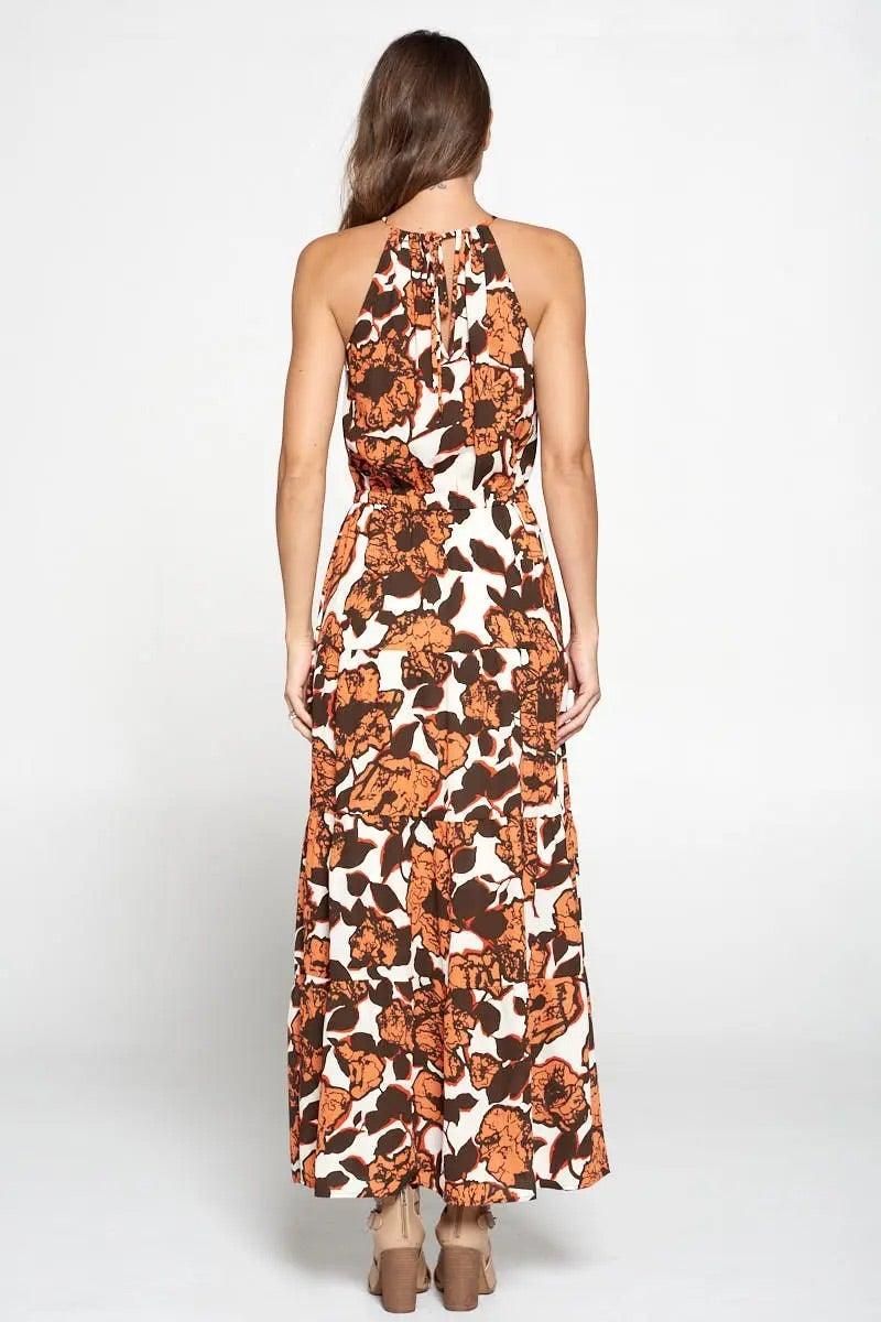 Halter Neckline Maxi Dress - BTK COLLECTION