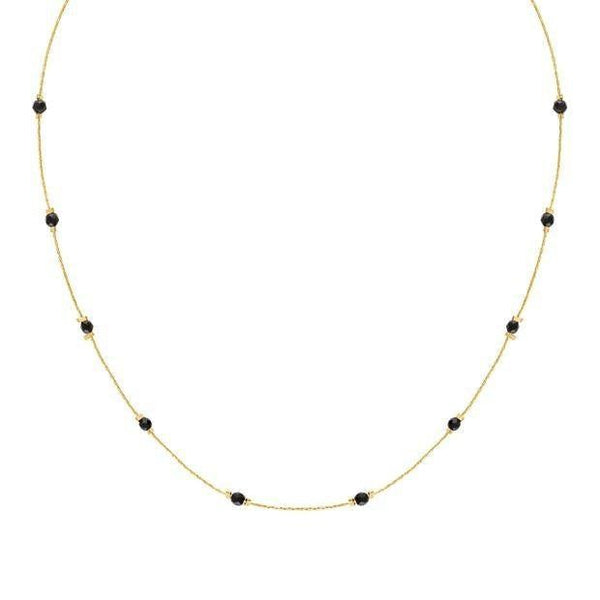 Journey Black Agate Beaded Necklace - BTK COLLECTIONS