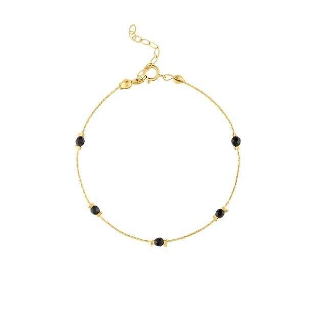 Journey Black Agate Beaded Solo Bracelet - BTK COLLECTION