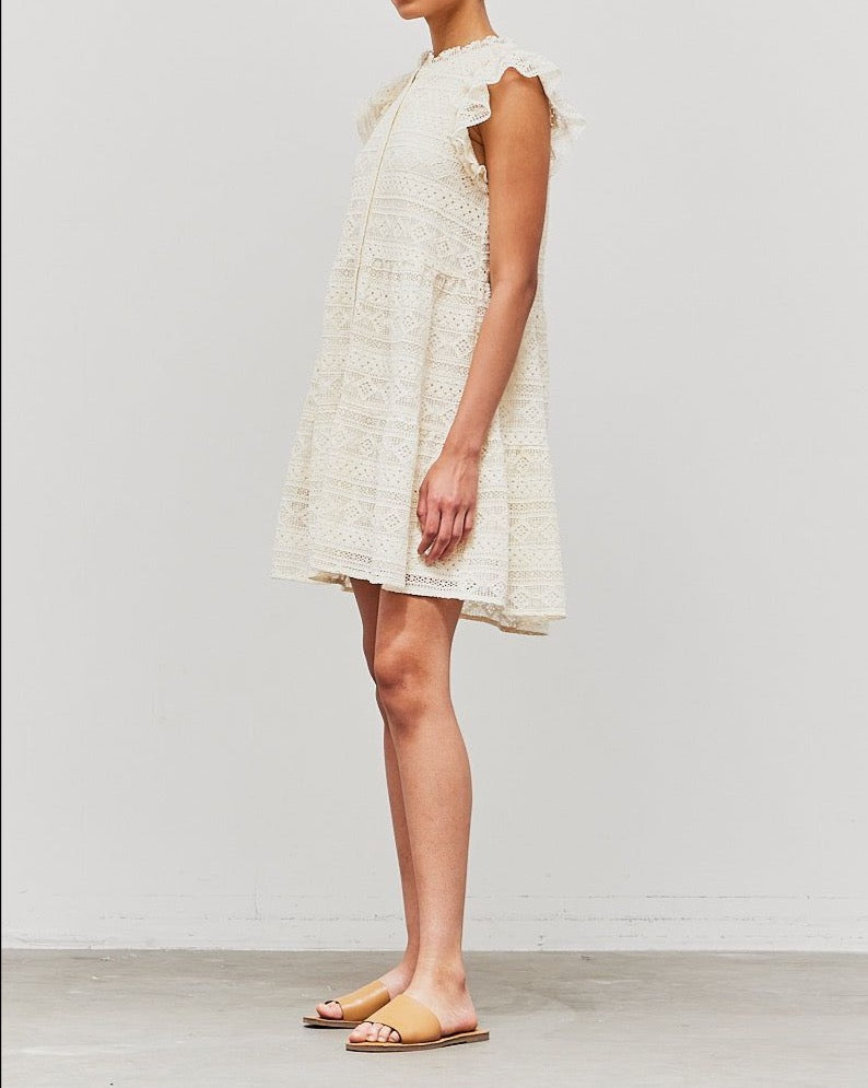 Lace Midi Tiered Dress - BTK COLLECTION